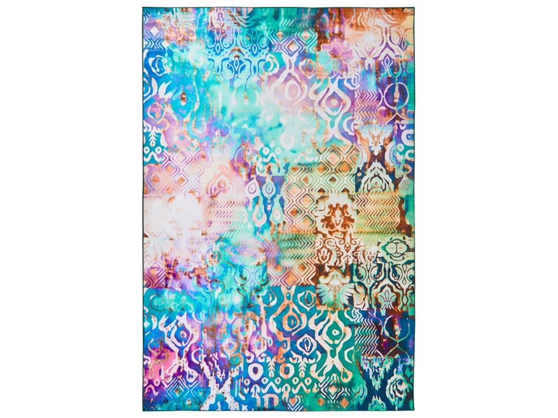 Tapete Oriental Com Tecelagem Plana E Cores Vivas Beliani Isvanta De Poliéster Multicolor 200x300