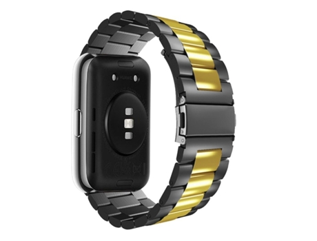 Correa Acero para Huawei Watch Fit 2 Negro y Dorado