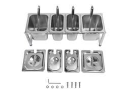 Tapa telescópica de acero inoxidable con soporte para mermelada, dispensador de condimentos para tienda de té con leche