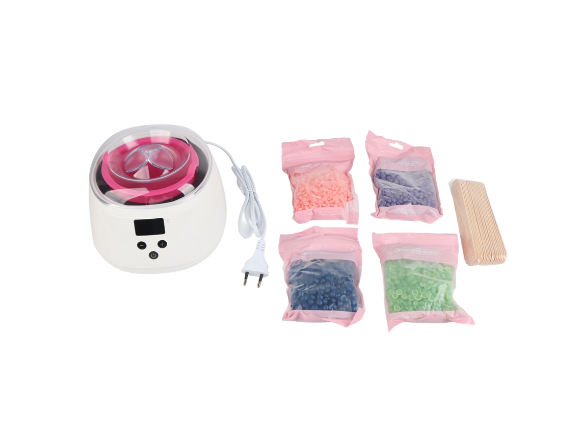 Vlrla-white Wax Warmer Para Cabelo Removal Com 4 Bolsas Wax Beans Kit