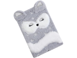 Adorable Cuaderno De Peluche Con Diseño De Niña De Dibujos Animados