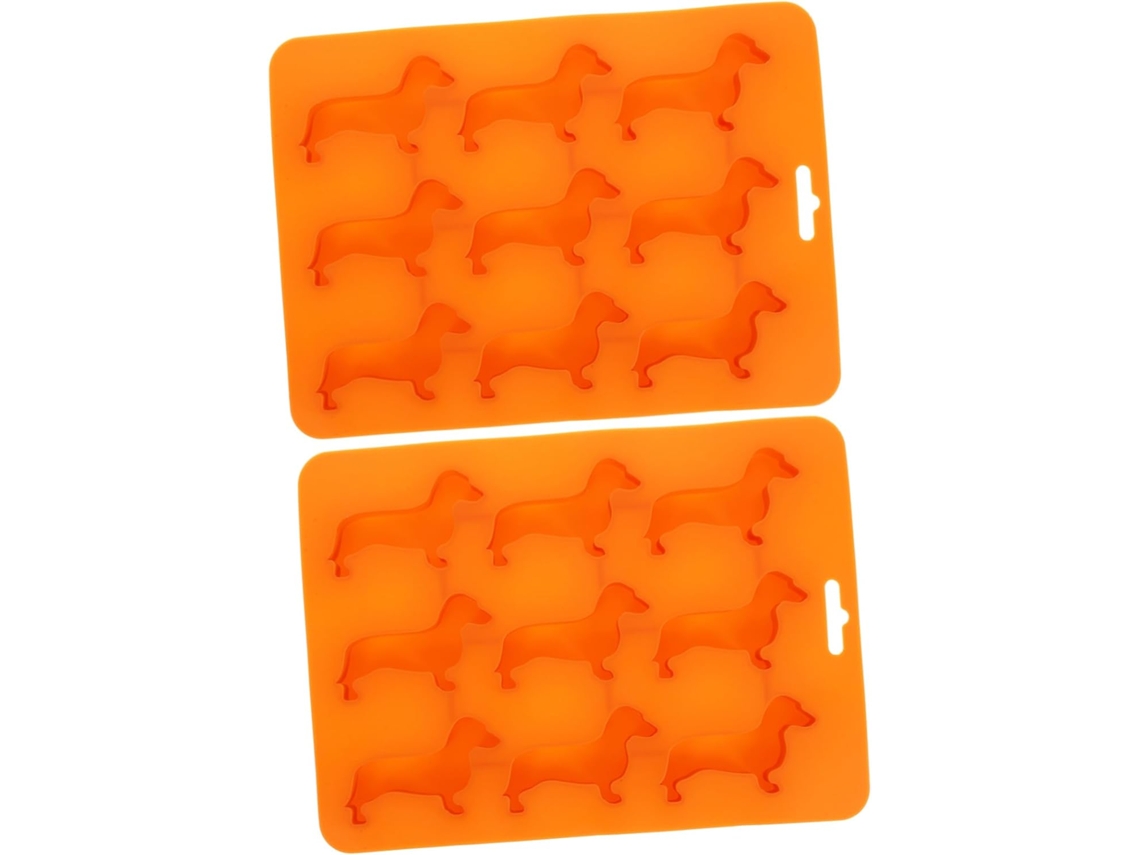 Bandeja para cubitos de hielo para perros (2 piezas), silicona duradera con aberturas fáciles de quitar, Vayotoy