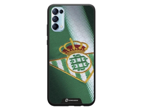 Funda Móvil Oficial Real Betis Fc para Oppo Reno 4 PHONECASES3D Piel Sintética Negro