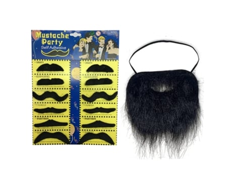 Divertido disfraz fiesta hombre Halloween barba vello Facial disfraz juego negro bigote fiesta suministros