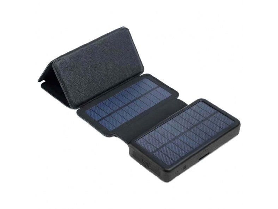 Panel solar Powerneed ES20000B de 9 W, resistente al agua, con 2 puertos USB