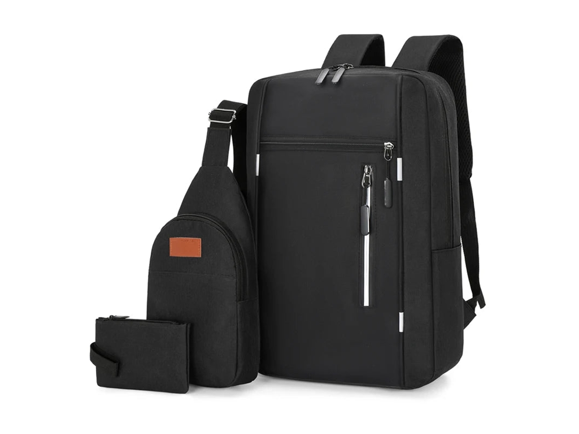 Mochila Escolar Duradera Odm/obm 3en1 Nuevo Negro