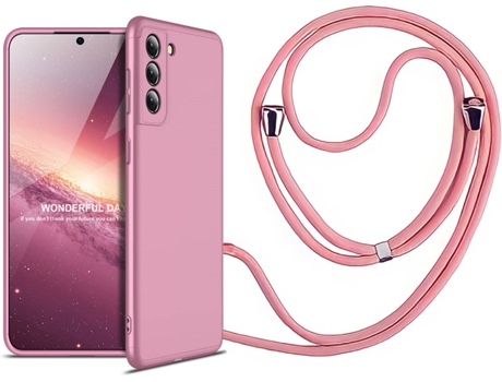 Funda Samsung S21 Plus Slim Armor 360º con Collar Rosa