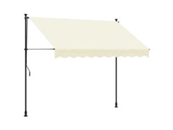 Toldo Retráctil 300x150 cm Tejido y Acero Color Crema MAISON EXCLUSIVE