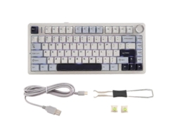 Teclado mecánico Aula F75 con 80 teclas intercambiables en caliente, teclas PBT, teclado inalámbrico Bluetooth para juegos Ly Ebike