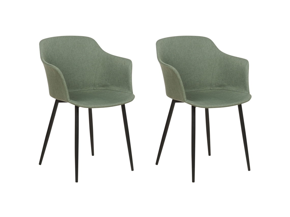 Conjunto de cadeiras de jantar de estilo retro BELIANI Elim de Poliéster Verde 59x45x82