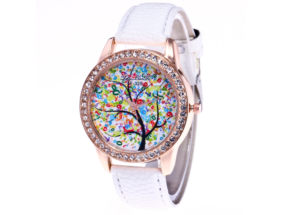 Reloj Zhoulianfa Para Mujer Con Correa De Piel Sintética Y Esfera Redonda Con Efecto Arena En Movimiento En Aleación Rosa.