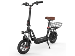 Patinete eléctrico Iscooter I12 con asiento para adultos, 500 W, 12 pulgadas, doble suspensión, cesta, asiento y manillar regulables en altura.