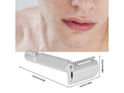 Navaja De Afeitar De Borde Doble Tradicional Con Mango, Seguridad, Acero Inoxidable Y Cromado Para Afeitado Húmedo Masculino