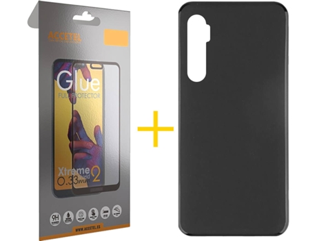 Kit Funda + Protector de Pantalla Xiaomi Redmi Note 10 Lite ACCETEL Full Liso (Negro)