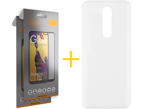 Kit Funda + 2 Protectores de Pantalla Xiaomi Redmi 8 ACCETEL Full Liso (Transparente)