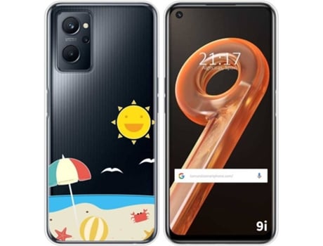 Carcasa Realme 9i TUMUNDOSMARTPHONE Dibujos Transparente Playa Multicolor