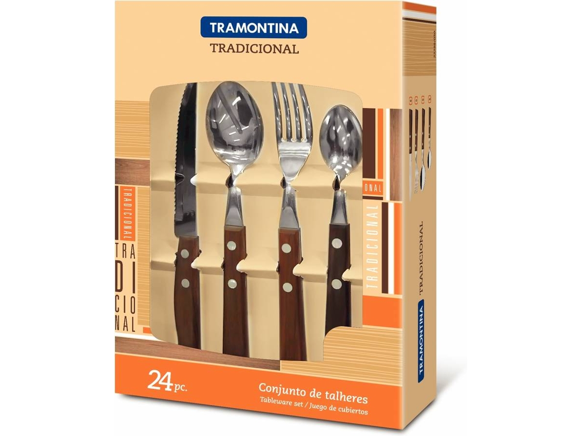 Cubertería TRAMONTINA Tradicional Compact Conj. 24 piezas (Acero Inox)