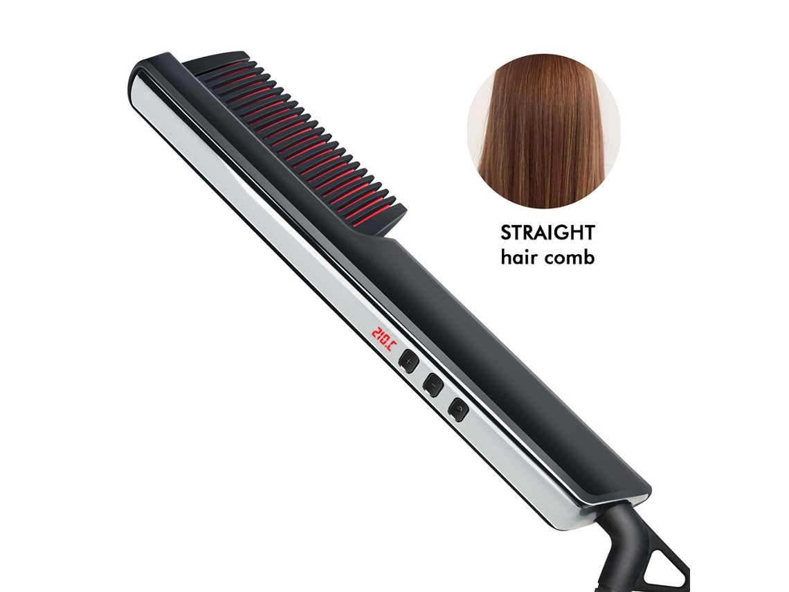 Pincel Alisador Iónico Para Cabello Y Barba Electrónico, Cepillo Alisador Para Hombres Y Mujeres