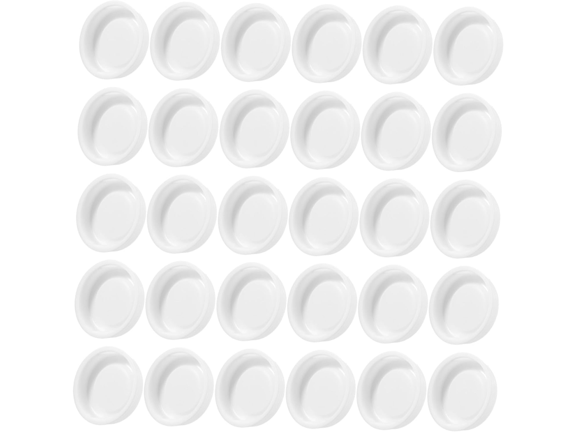 Tapas redondas de plástico, paquete de 100 unidades (45 unidades), protección contra el agua y el polvo para carteles, papeles y dibujos.