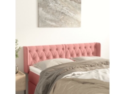 Cabecero De Terciopelo Rosa 147x16x78/88 Cm