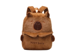 Mochila de peluche con forma de capibara, divertida y elegante, grande y práctica, ideal para excursiones escolares y ocasiones informales.