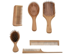 Juego de 6 peines de madera para el cabello, cepillo masajeador para el cuero cabelludo anticaída, tienda Jinyubo