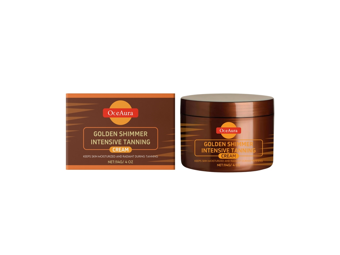 Crema corporal bronceadora con brillo