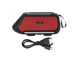Caixa de Som Bluetooth solar com luz RGB, reprodução via cartão TF/USB/aux e rádio FM EOOCOO