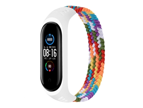Correa de reloj inteligente para Xiaomi Mi Band 6/5/4/3 Correa de reloj de nailon elástico universal, Talla: M 160 mm (arco iris)
