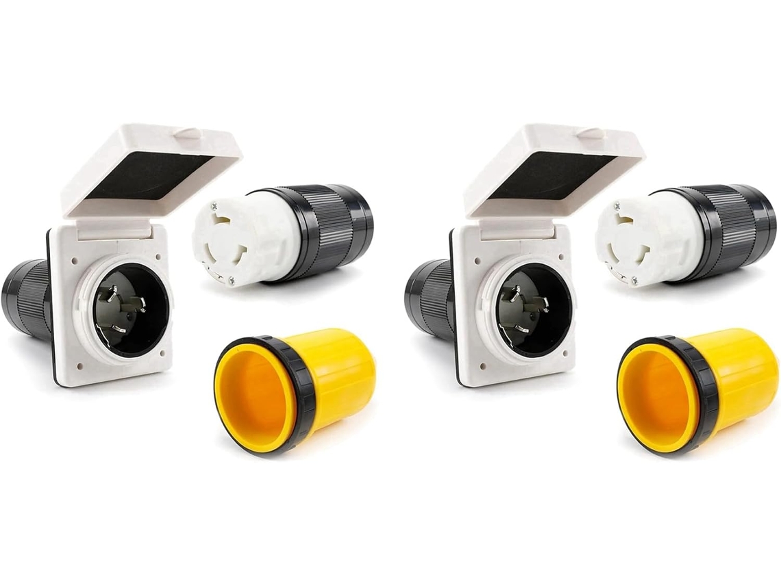 2 Tomas De Corriente De 30 A Para Autocaravanas, Conector