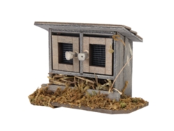 Gallinero En Miniatura Para Jardín De Casa De Muñecas, Escala 1/12. Accesorio De Juguete.