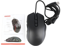 Ratón gaming con cable, 6 niveles de DPI ajustables y 14 efectos de iluminación. SFUSHOS