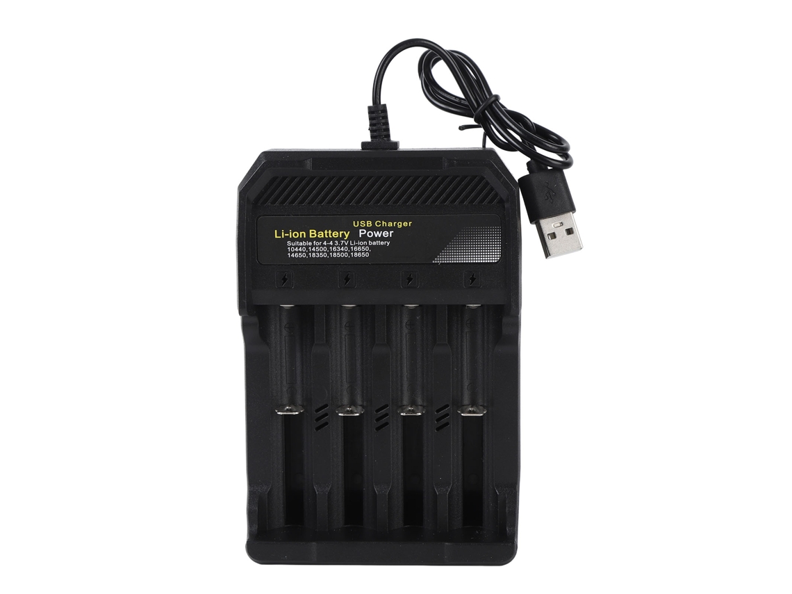 Yncm2026-cargador De Baterías Li-ion Inteligente Universal 4 Bahías Para Baterías 18650 10440 14500 16340 16650 14650 18350 18500