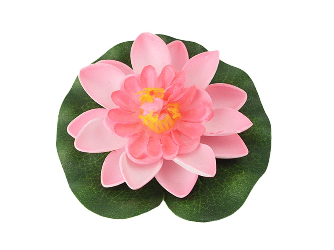 Nenúfar flotante artificial de espuma de alta calidad para decoración de jardín, flores de espuma con efecto realista, duraderas y resistentes.