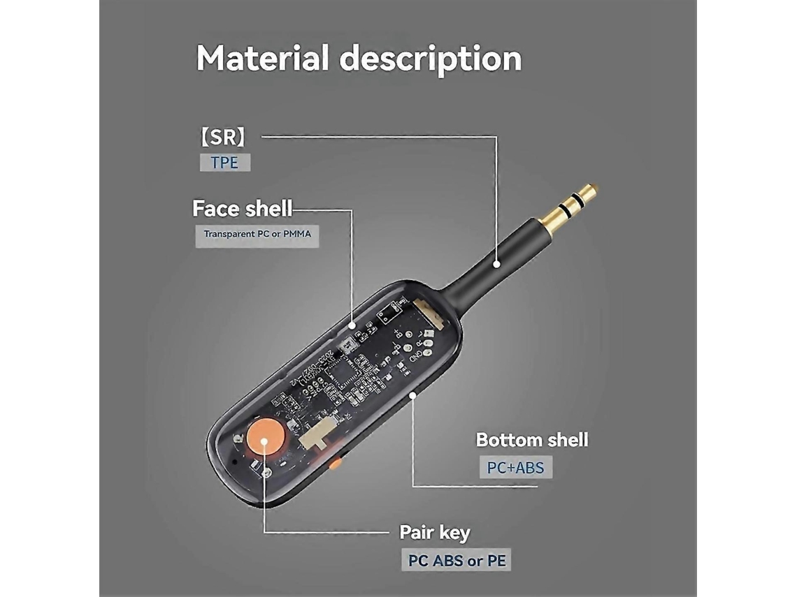 Receptor y transmisor de audio Bluetooth 53 Auxiliar con adaptador inalámbrico Rosewell