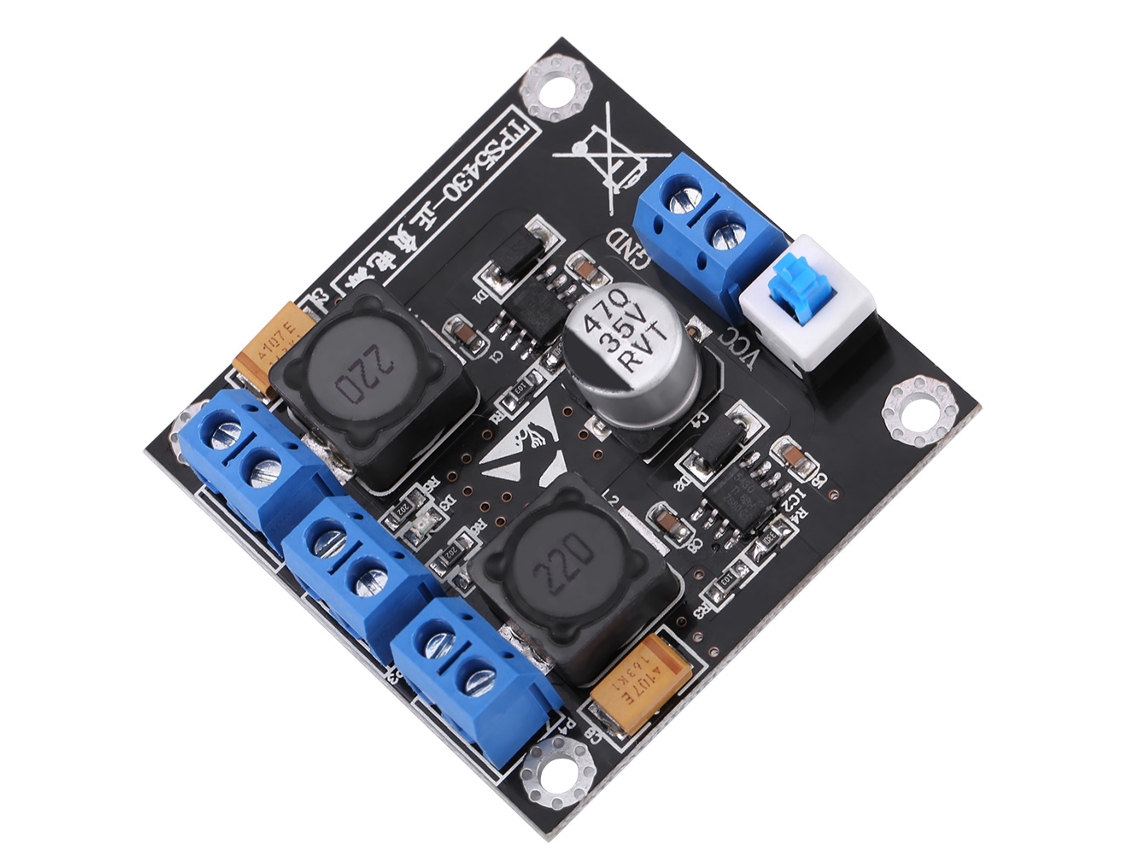 Módulo De Fuente De Alimentación Regulada Tps5430 Dc 24v A 5v 12v Interruptor Positivo Negativo