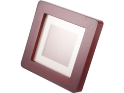 Marco Fotos Cuadrado Madera Maciza 6x6 Pequeño Exhibición Color Beige Paspartú 1 Soporte Estable Bodas Showers