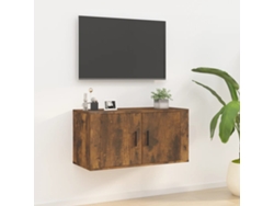 Estantería/Mueble de TV de Pared 80X34,5X40 Cm Roble Ahumado