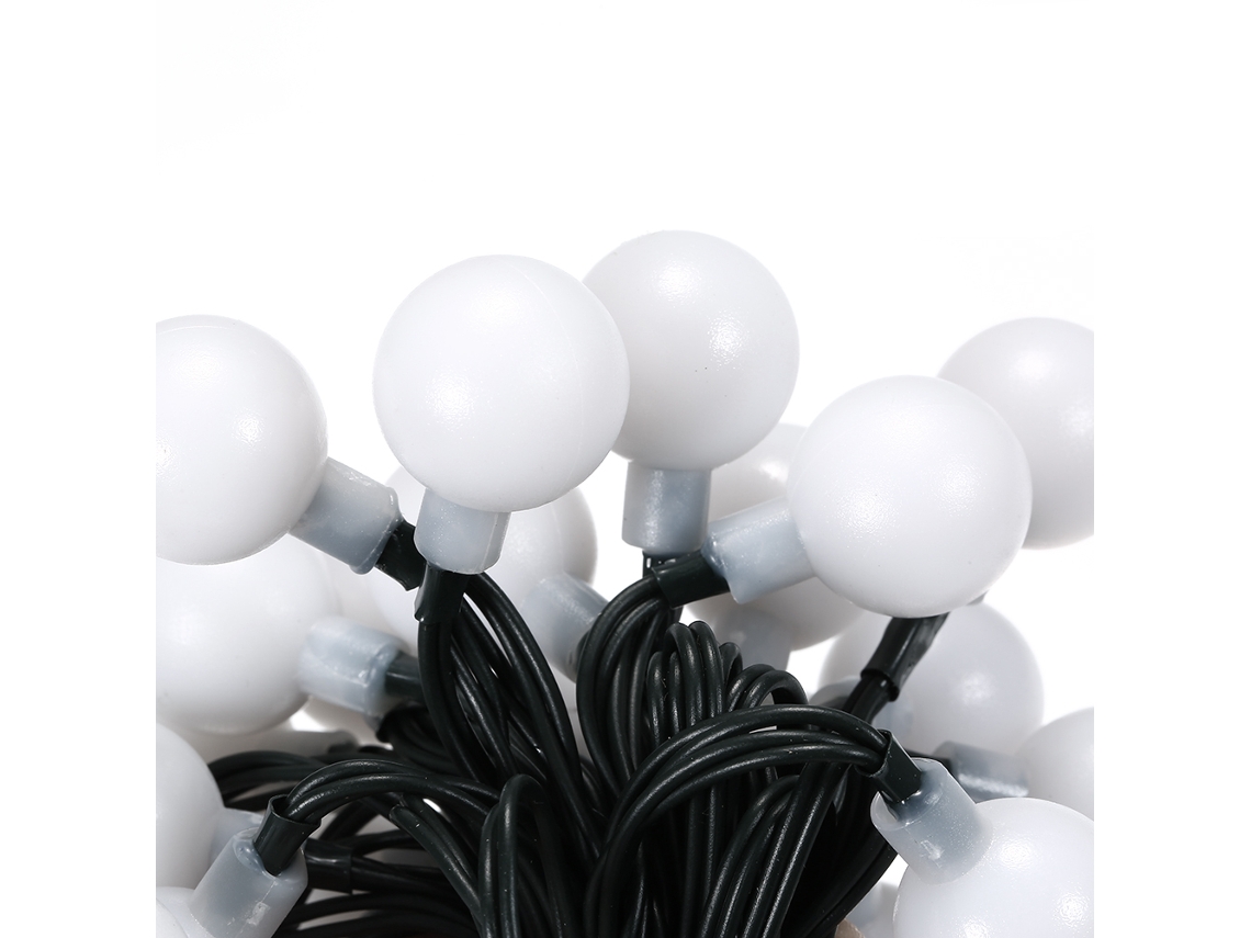 Guirnalda De Luces Solares De 5,8 Metros Con 30 Led Blancos Y 8 Modos De Luz Blanca Cálida Para Fiestas, Jardín Y Decoración Del Hogar.