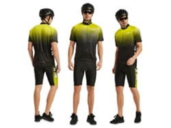 Conjunto De Roupa De Ciclismo Para Homem Verão Com Camisa E Calções Com Espuma 5d Gel Quick Dry Respirável