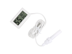 Termómetro Higrómetro Digital Con Sonda Lcd Integrada Para Medir La Temperatura Y La Humedad En Interiores Fy-12 Blanco