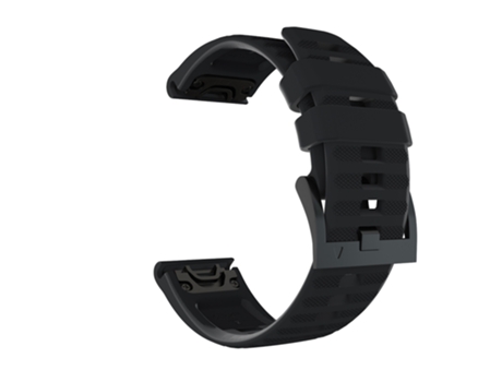 Pulsera de Reloj INF de pressão em folha de aço de Silicona para Garmin Fenix 7X 26mm Negro