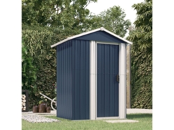 Caseta de jardín de acero galvanizado antracita de 126 x 97,5 x 177 cm LOVELY HOME