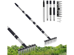 Rastrillo De Césped, Herramienta Manual Para Eliminar Malezas Para Nivelar | Jardín | Dientes | Serrados