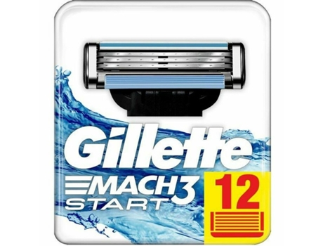 Hoja de Afeitar Gillette Mach3 Razor 12 Unidades