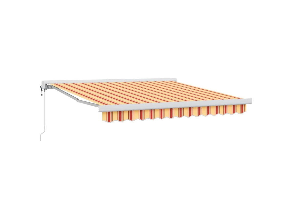Maison Exclusive - Toldo Retráctil Amarillo Y Naranja 300 X 250 Cm Tela Y Metal