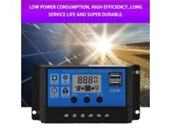 Controlador De Panel Solar Pwm De 100 A Con Pantalla Lcd Y Doble Salida Usb Para Sistema De Alumbrado Público