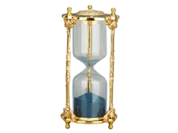 Reloj de arena metálico de 15 minutos para decoración de mesa - Azul