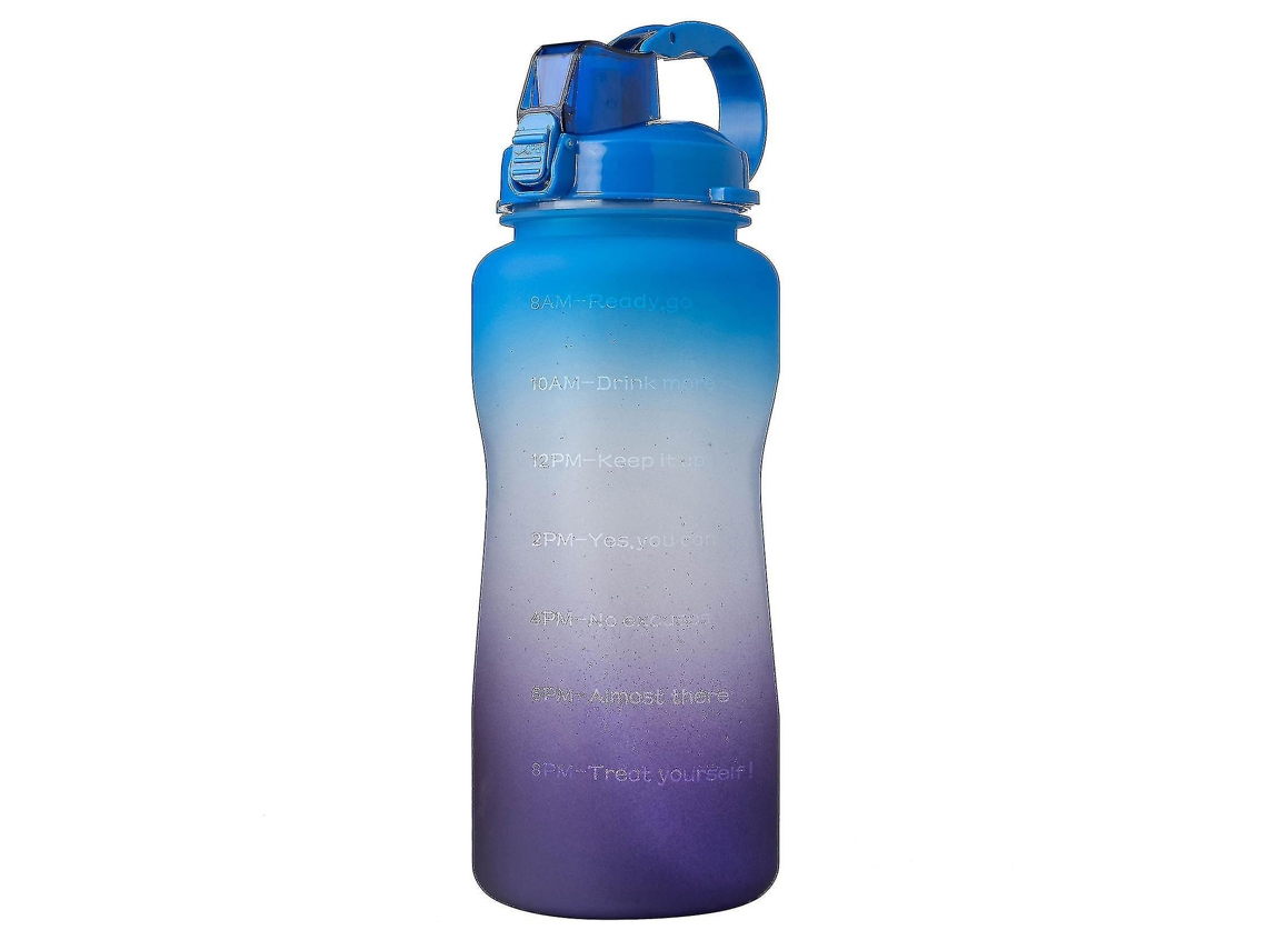 Botella De Agua Con Marcador De Tiempo De 2000 Ml, Botella Deportiva Motivacional Para Gimnasio Con Pajita Rosewell