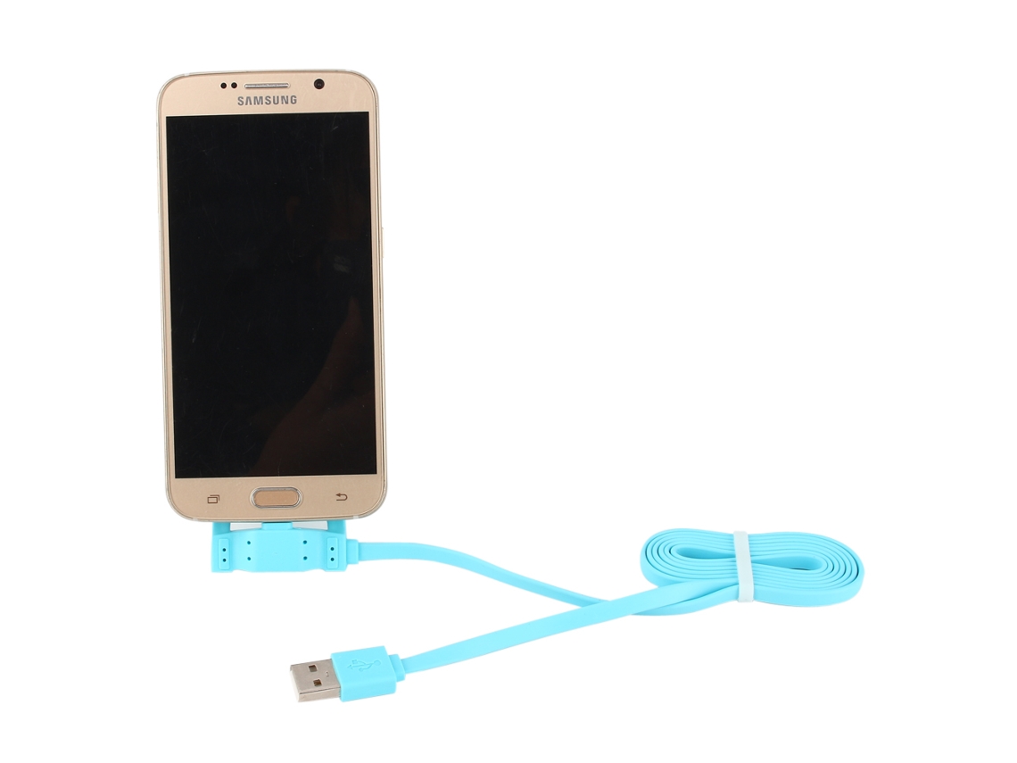 Base De Cable De Carga (transmisión De Alta Velocidad Carga Rápida 2a) Samsung Micro Usb Azul